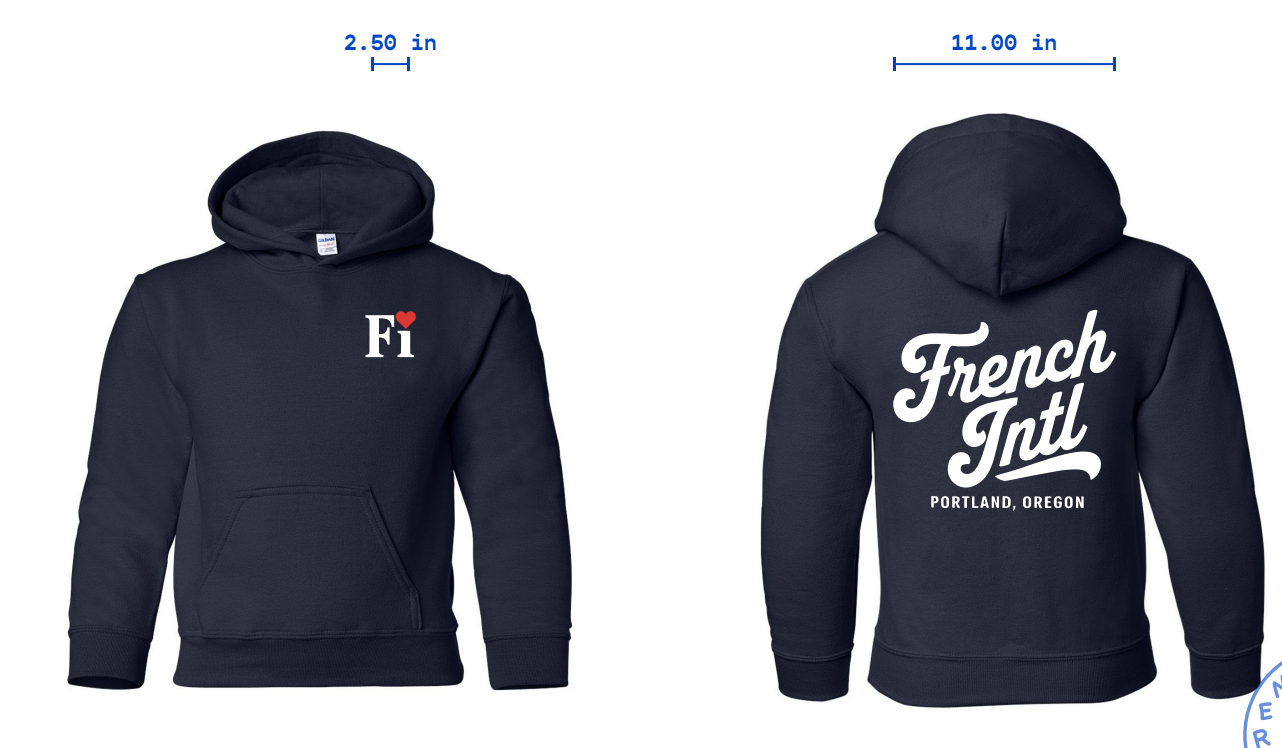 FI Youth Pullover Hoodie - Navy